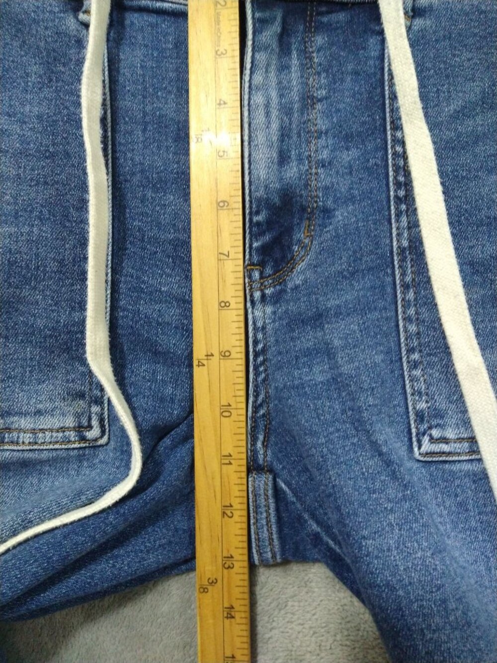 Judy Blue Joggers Womens 7/28 Denim High Waist Stretch Drawstring Medium Wash - Picture 4 of 10